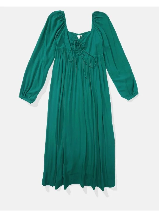 Aerie Puff Sleeve Ruched Dress