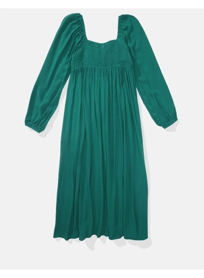 Aerie Puff Sleeve Ruched Dress