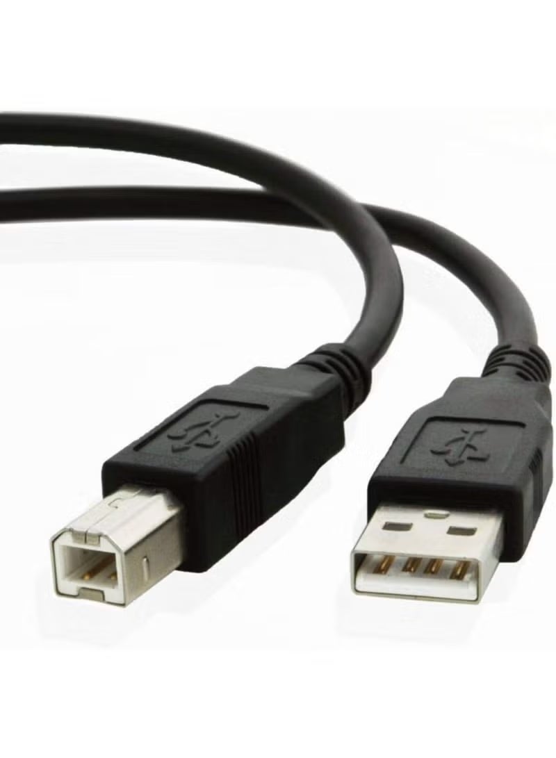 Reacon كابل طابعة USB 2.0 بطول 1.5 متر (A-Male إلى B-Male) – كابل عالي السرعة للماسحات الضوئية ومحركات الأقراص لطابعات HP وCanon وEpson وBrother وSamsung وDell وLexmark وXerox – كابل أسود متين لأجهزة البيانو وDAC