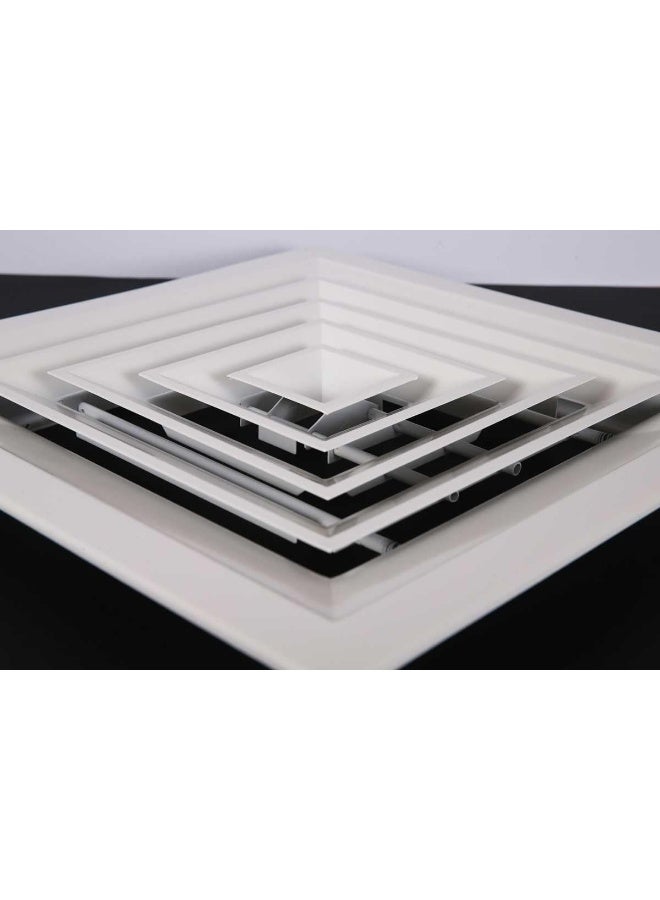 Biella Aluminum Air Supply And Return Diffusers Square Ceiling Ventilation Solutions For Studios Hospitals Theaters Classrooms And Office (12 INCH X 12 INCH))  - Image 4