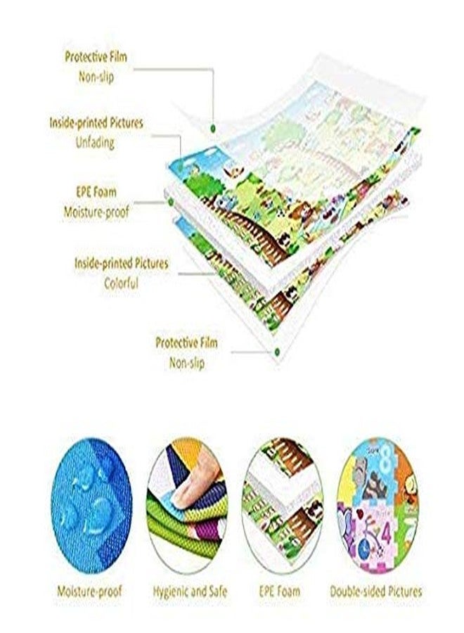 Anugrah Double Sided Water Proof Baby Mat Carpet Baby Crawl Play Mat Kids Infant Crawling Play Mat Carpet Baby Gym Water Resistant Baby Play & Crawl Mat, Playmat for Baby - Image 3