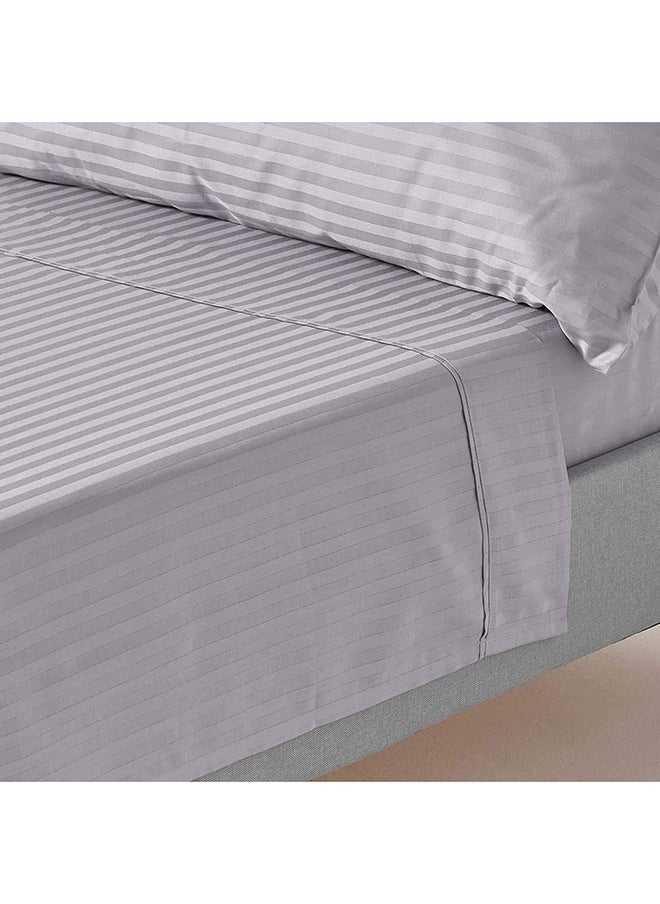 Hotel Collection HOTEL COLLECTION Light Grey Double Flat Sheet with 2 Pillow Cases 220x240 cm  - Image 3