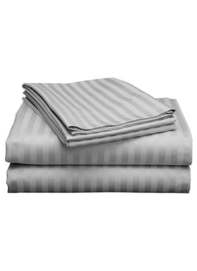 Hotel Collection HOTEL COLLECTION Light Grey Double Flat Sheet with 2 Pillow Cases 220x240 cm  - Image 4