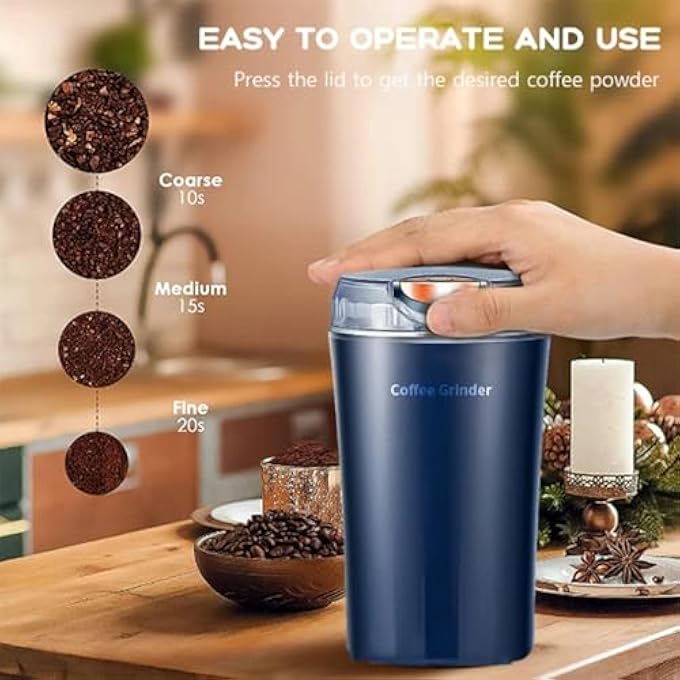 Silk Route Electric Kitchen Coffee Mixer Grinder Blue - Image 2