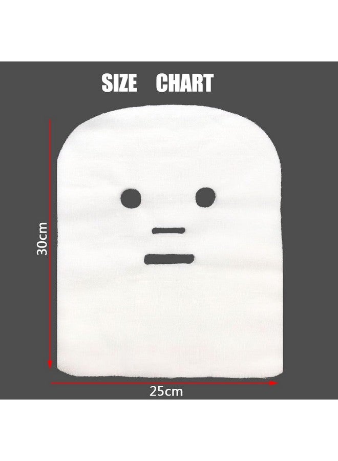 UPSTORE 100 Sheets Gauze Mask Large Precut Gauze Face Masks Soft Gauze Face Pads White Net Face Gauze Mask Natural Spa Gauze Facial Mask Facial Skin Paper Sheet Gauze for Spa Beauty Salon - Image 2