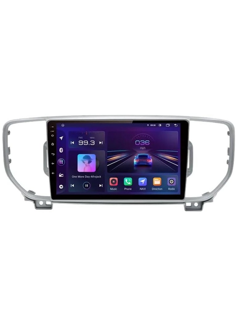 SHEZA STAR - Android Car Stereo for Kia Sportage 2016 2017 2018 6GB RAM 128GB ROM 9 Inch Support SIM Card, Apple Carplay, MirrorLink WiFi BT, 2.5D IPS Touch Screen with AHD Camera Included - Image 1