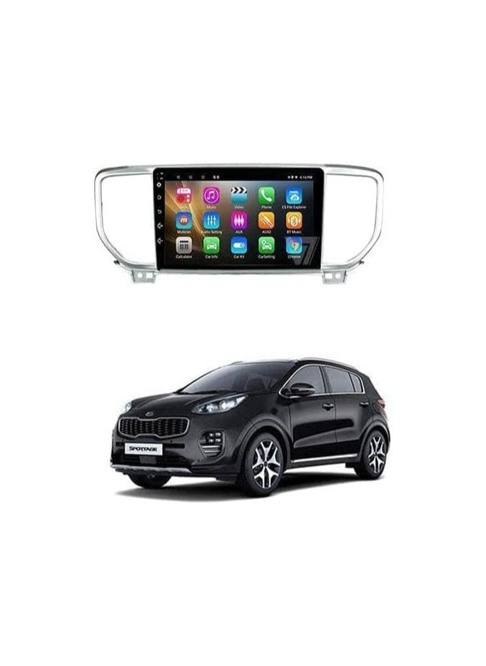 SHEZA STAR - Android Car Stereo for Kia Sportage 2016 2017 2018 6GB RAM 128GB ROM 9 Inch Support SIM Card, Apple Carplay, MirrorLink WiFi BT, 2.5D IPS Touch Screen with AHD Camera Included - Image 1