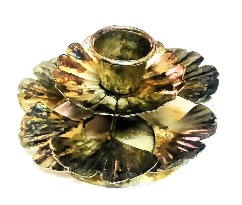 MIRAMAYEE Ravishing Petal Design Candle Holder Tealight Candle Holder top Table Candle Holder Handmade Iron Tea Light Candle Stand Design 1 - Image 3