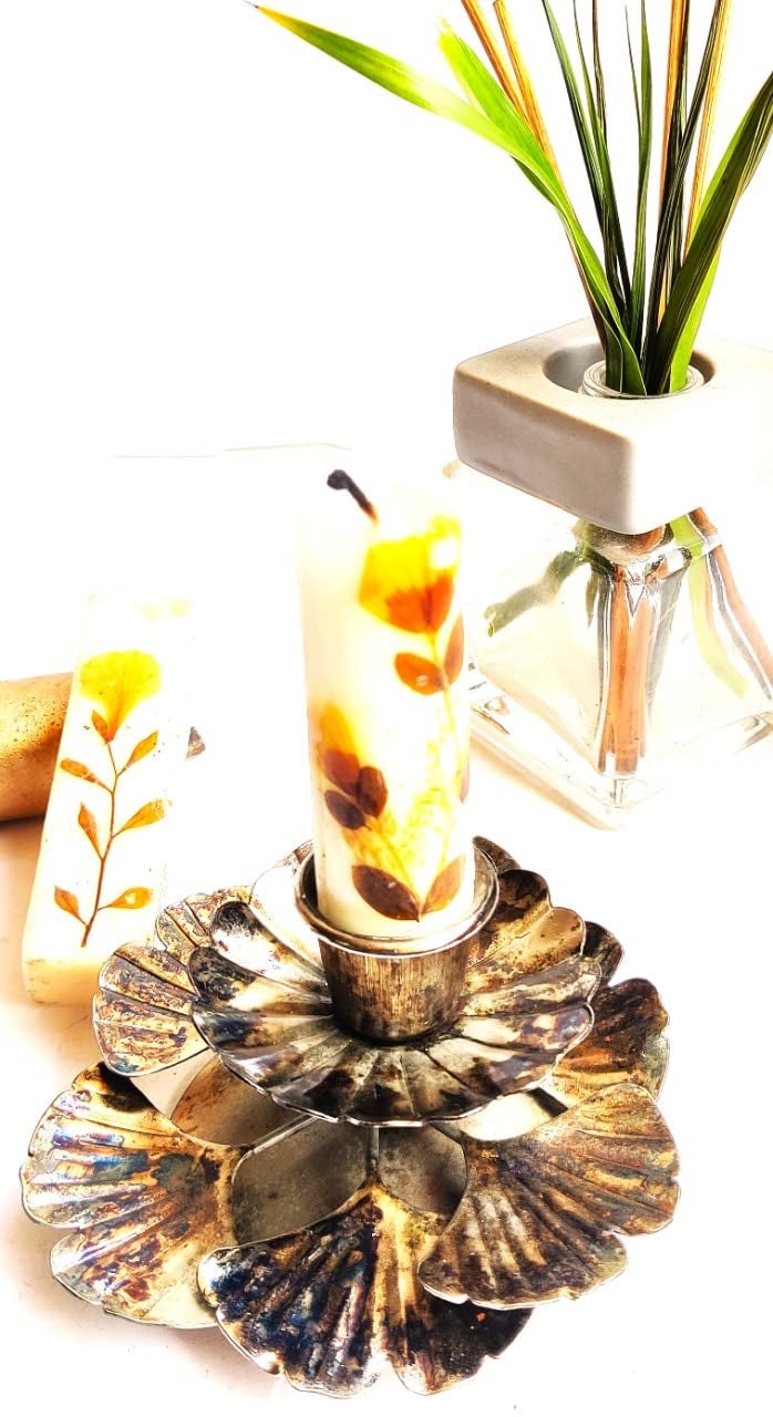 MIRAMAYEE Ravishing Petal Design Candle Holder Tealight Candle Holder top Table Candle Holder Handmade Iron Tea Light Candle Stand Design 1 - Image 2