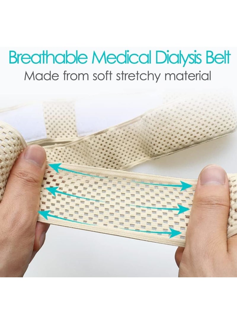 KASTWAVE Mesh Breathable PD Belt Peritoneal Dialysis, Catheter Accessories Supplies Soft Transfer Set, for Stomach Feeding Peg J Tube Women Men Adults Beige - Image 5