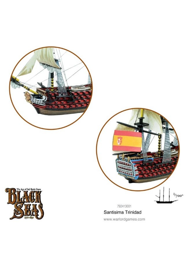 WARLORD GAMES Warlord Black Seas The Age of Sail Santisima Trinidad for Black Seas Table Top Ship Combat Battle War Game 792413001  - Image 3