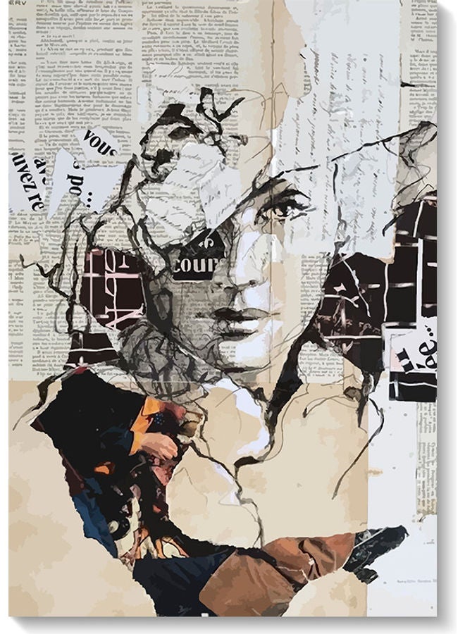 RYN Abstract Woman Wall Art multicolour 40x60cm - Image 2