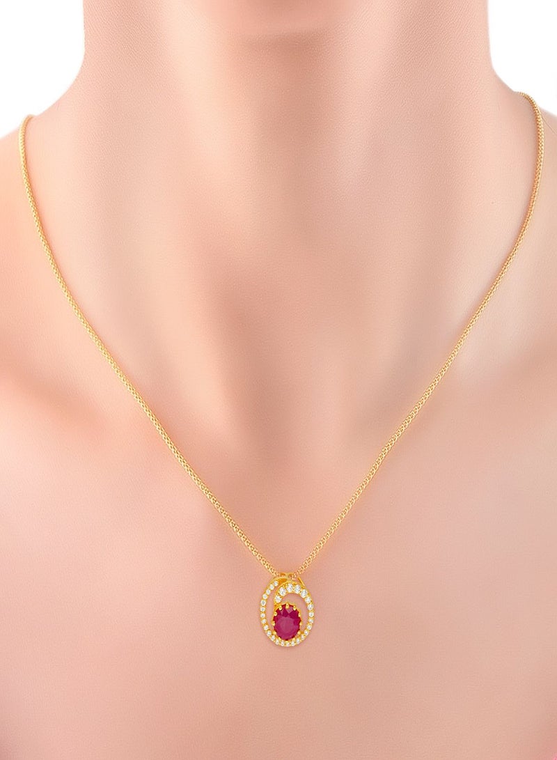 Malabar Gold and Diamonds 22 Carat 916 Purity Gemstone Pendant PRGDNA009PN6_Y for Women  - Image 4