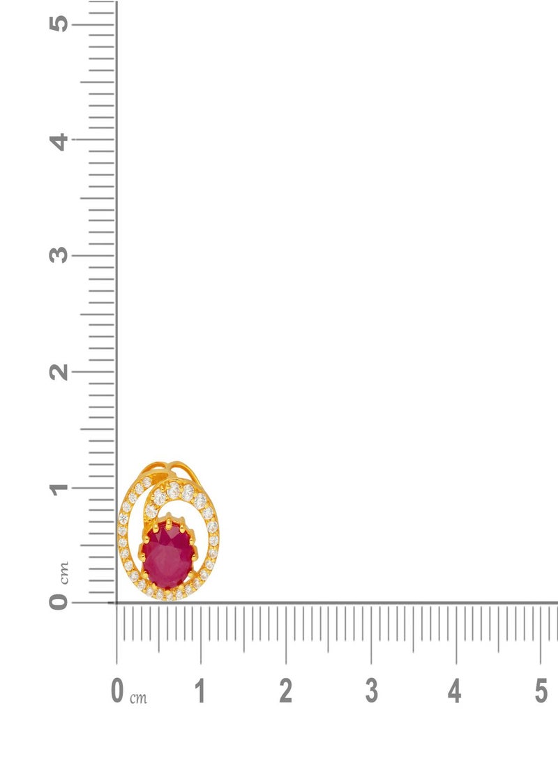Malabar Gold and Diamonds 22 Carat 916 Purity Gemstone Pendant PRGDNA009PN6_Y for Women  - Image 5