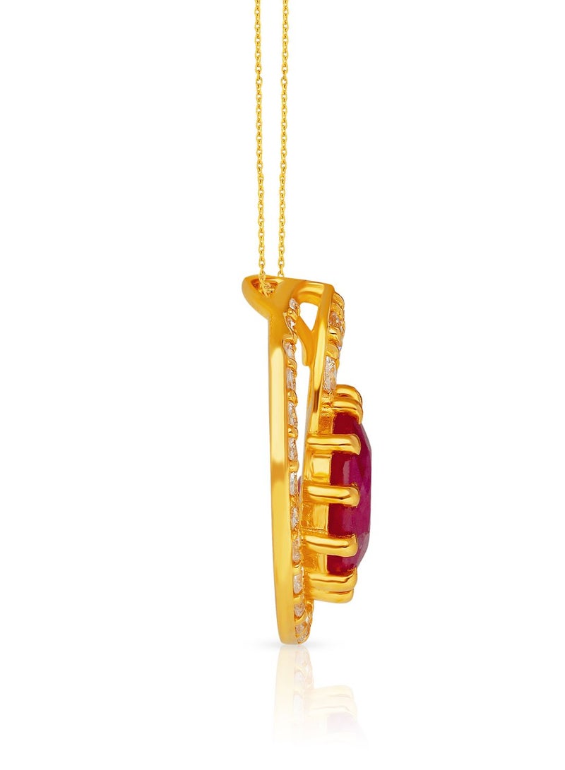 Malabar Gold and Diamonds 22 Carat 916 Purity Gemstone Pendant PRGDNA009PN6_Y for Women  - Image 3