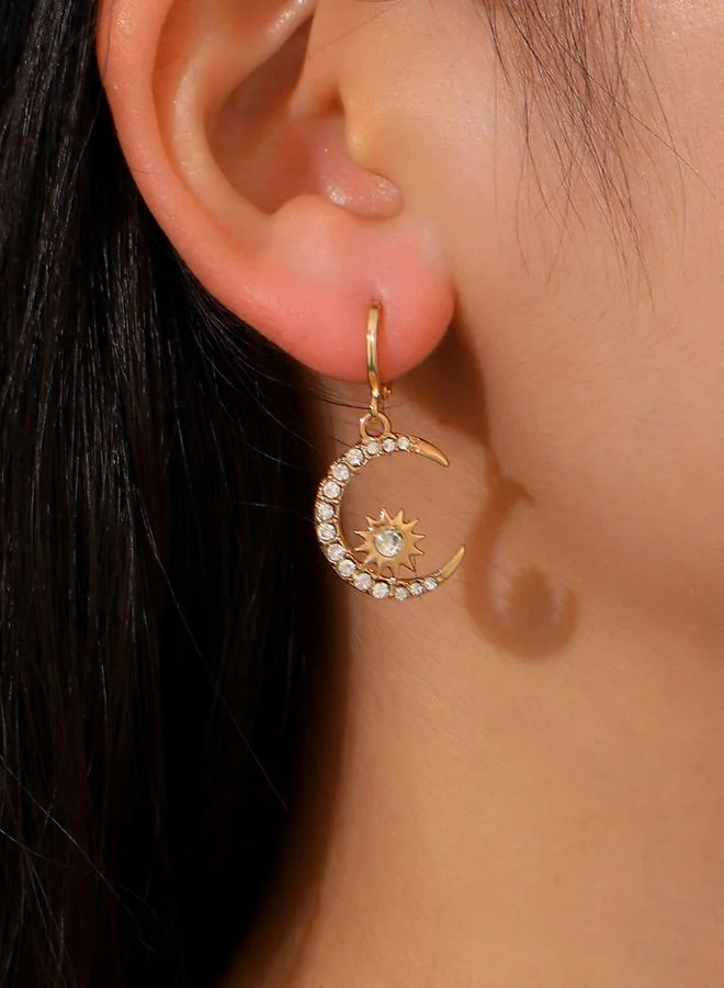 Take Two Gold Sun Moon Star Earrings