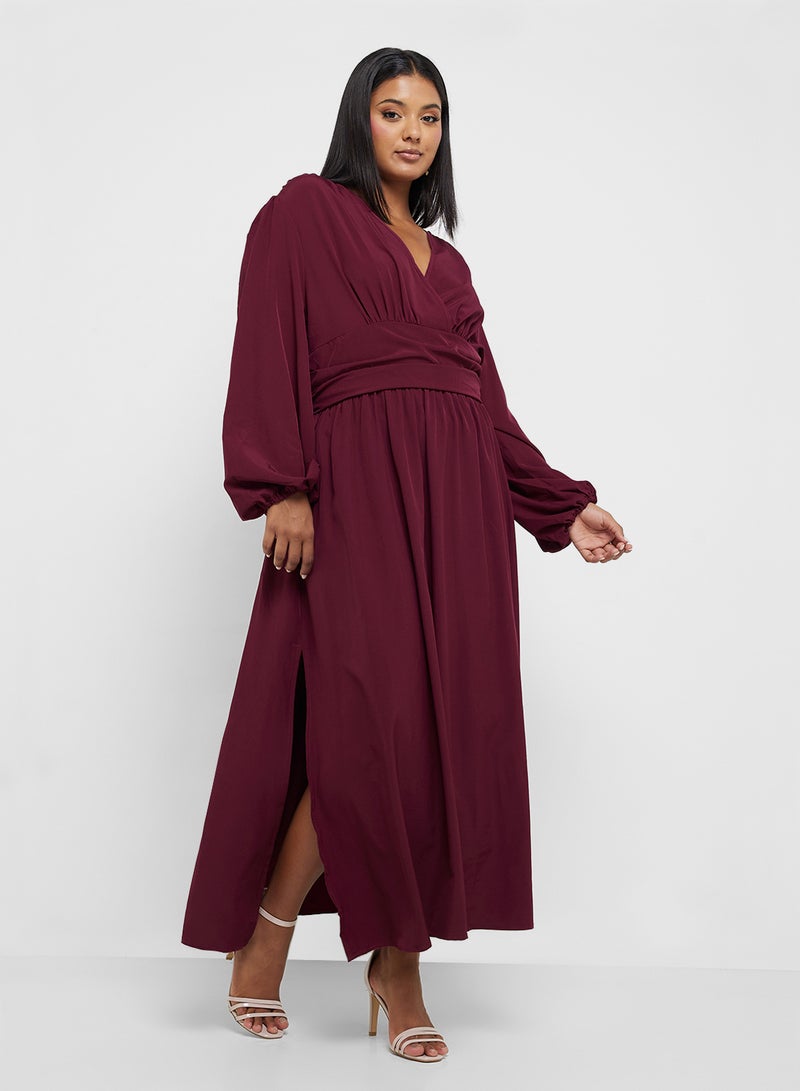 Ella Plus Shirred Waist Midi Dress  - Image 4