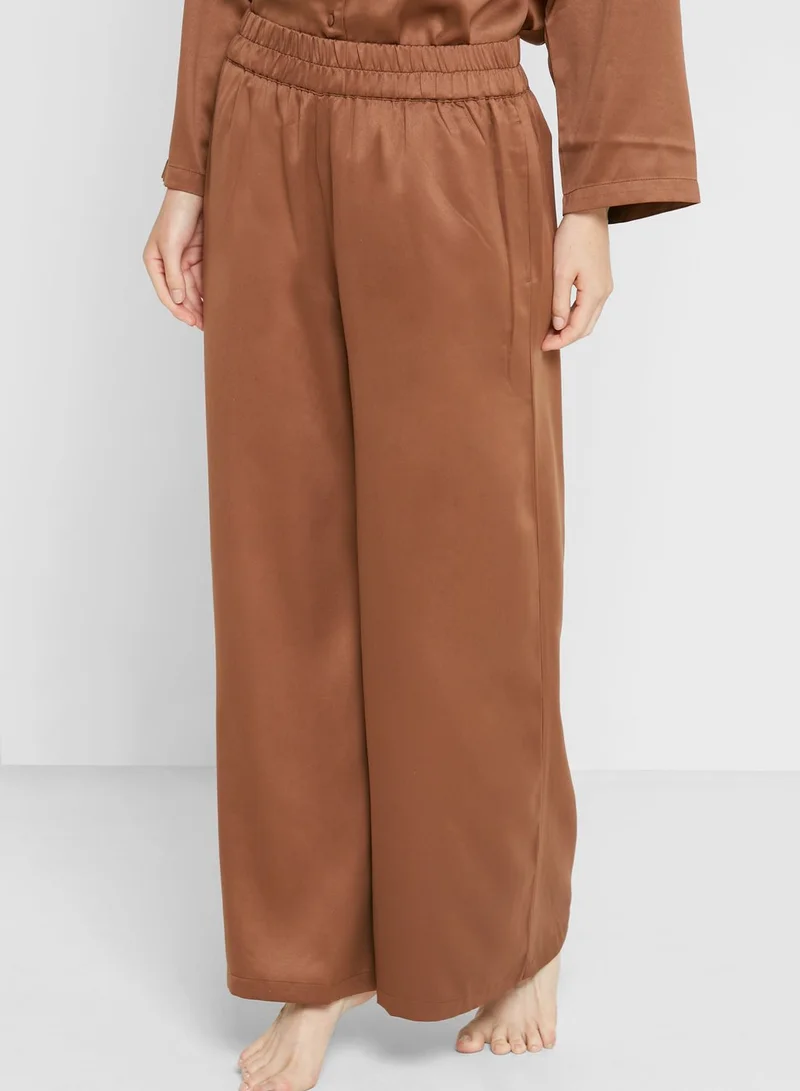 TOPSHOP Button Down Shirt & Pyjama Set