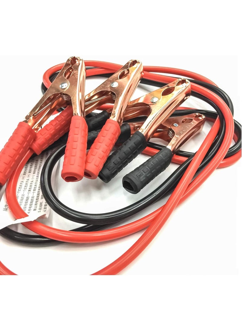 كابل توصيل بطارية سيارة - قوة 500 أمبير - طول عملي 2.3 متر - سلك قوي وكلبسات معزولة لـ أمان تام وحالات الطوارئ والاستخدام اليومي - Image 1