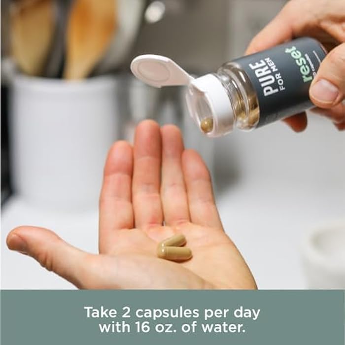 Pure for Men Detox Supplement, Reset | Promotes Digestive & Gut Health, Helps Remove Toxins & Supports Immune System, Colon Cleanse | 30 Capsules - Image 5