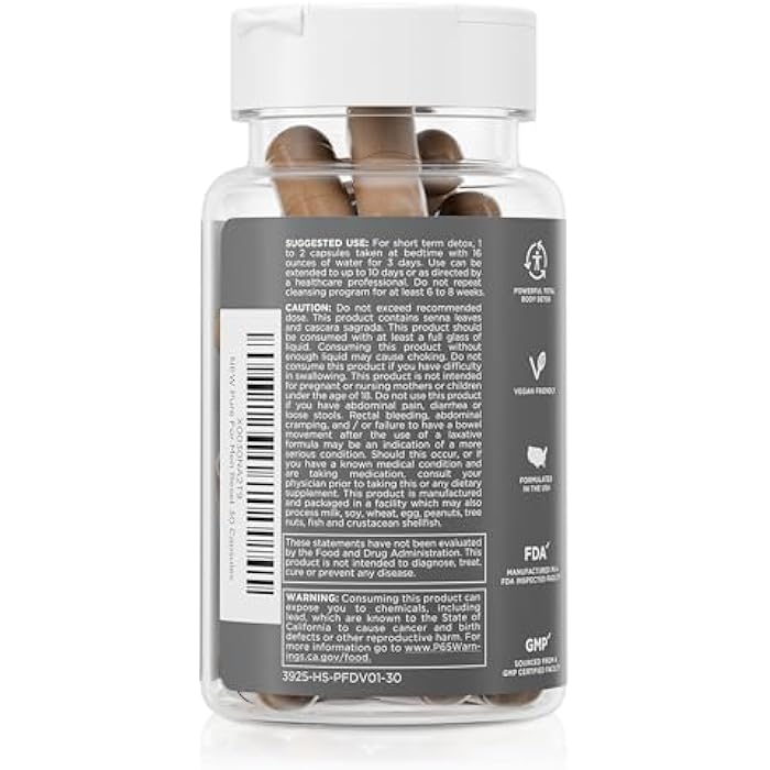 Pure for Men Detox Supplement, Reset | Promotes Digestive & Gut Health, Helps Remove Toxins & Supports Immune System, Colon Cleanse | 30 Capsules - Image 3