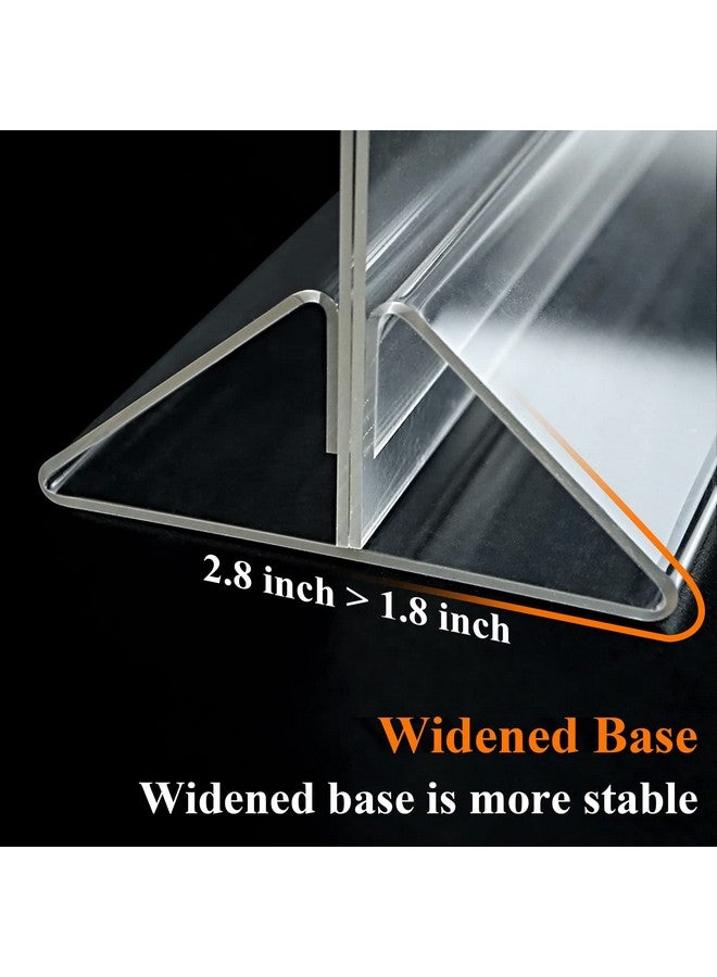 Seencool Horizontal Acrylic Sign Holder 8.5 x 11 - Double Sided T Shape Menu Table Stands, Plastic Paper Flyer Display Stand, Clear Picture Photo Frames for Wedding, Office, Store, Restaurant (6 Pack) - Image 4