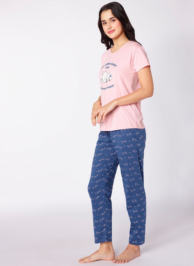 beebelle Typography Printed Cotton Night Suit - Image 4