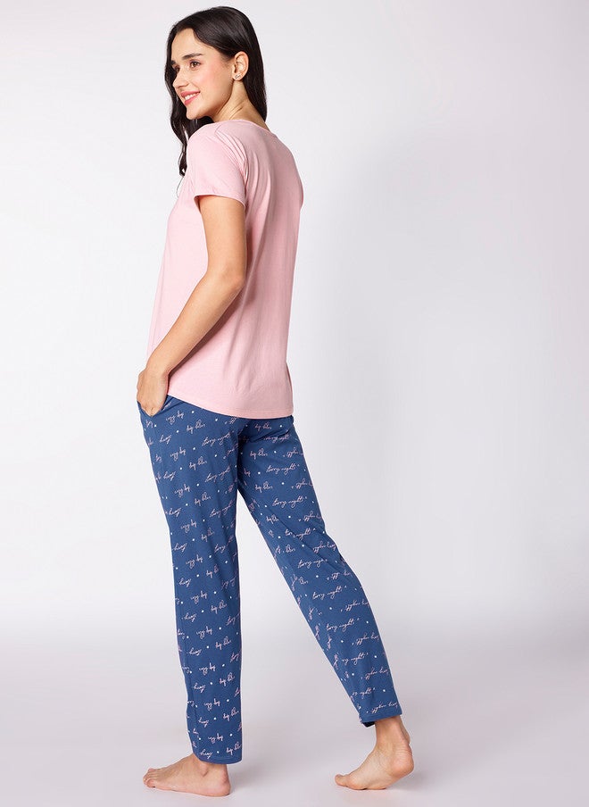 beebelle Typography Printed Cotton Night Suit - Image 5