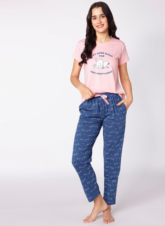 beebelle Typography Printed Cotton Night Suit - Image 2