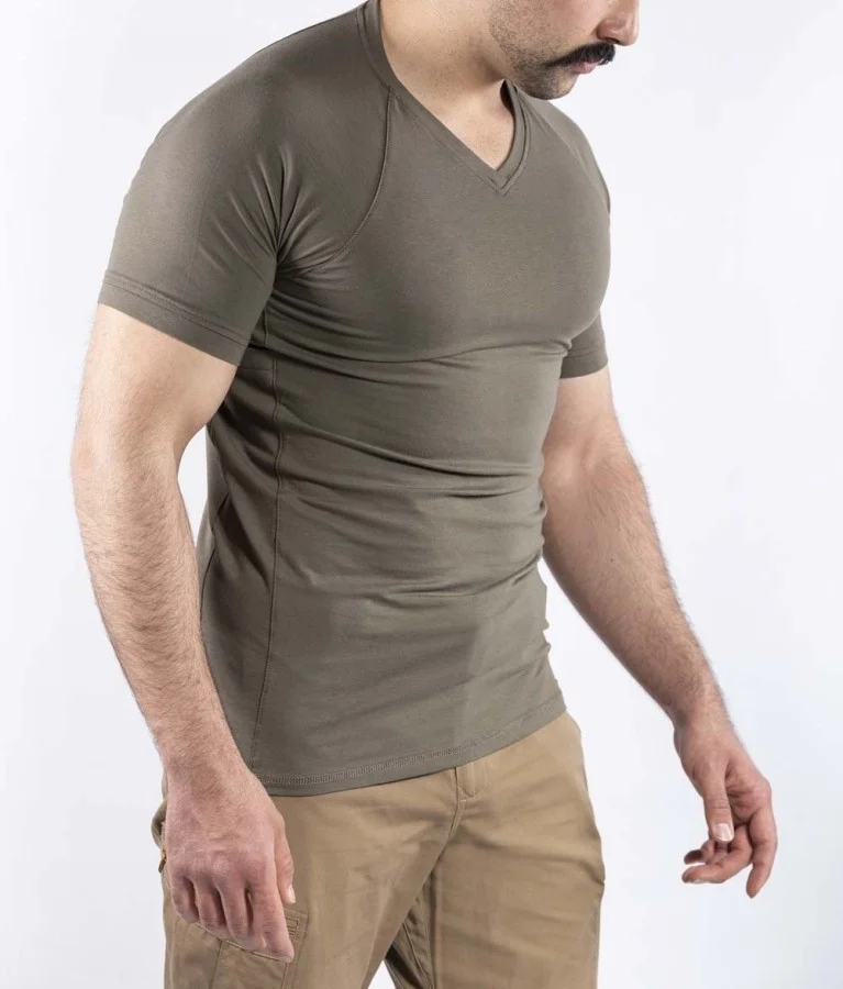 فاف وير Tactical Outdoor Casual T-Shirt Men's Short Sleeve Cotton Elastane Flexible Sweat Absorbent TTHIN03