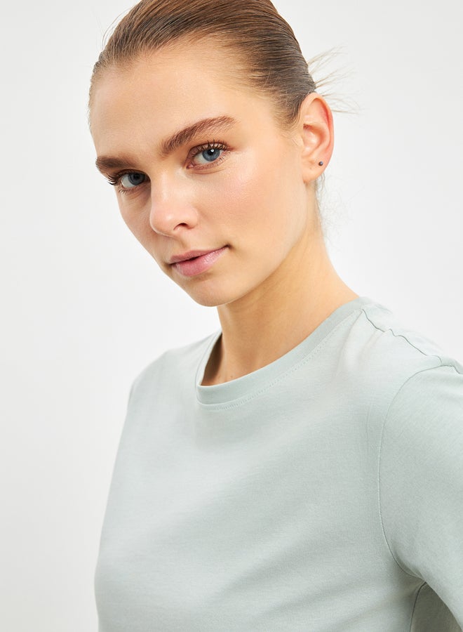 LC WAIKIKI Crew Neck Plain Jersey Women's T-Shirt - Image 3
