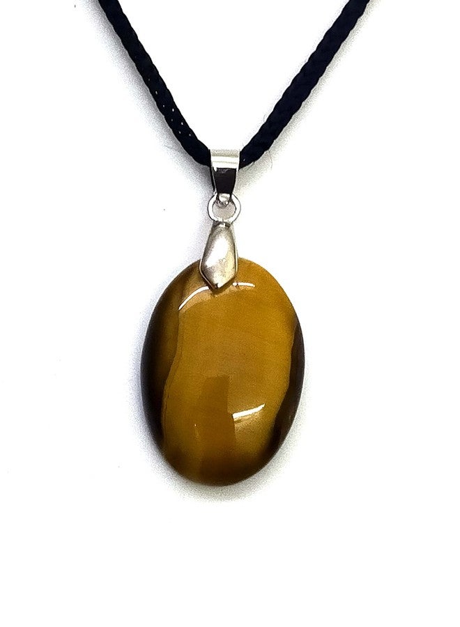 ASTROGHAR Natural Tiger Eye Crystal High Grade Oval Shaped pendant For Men and Women - Image 2