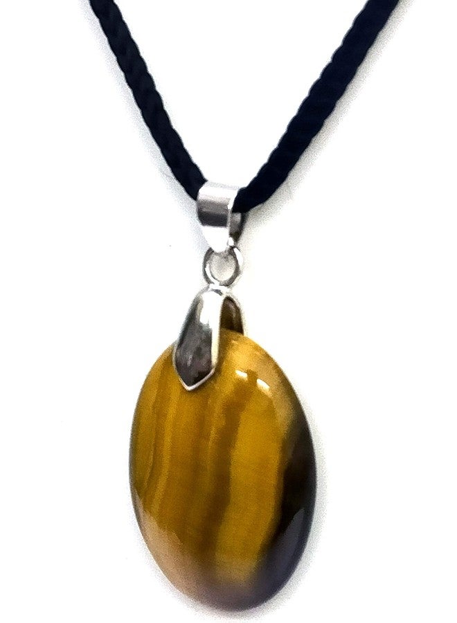 ASTROGHAR Natural Tiger Eye Crystal High Grade Oval Shaped pendant For Men and Women - Image 1