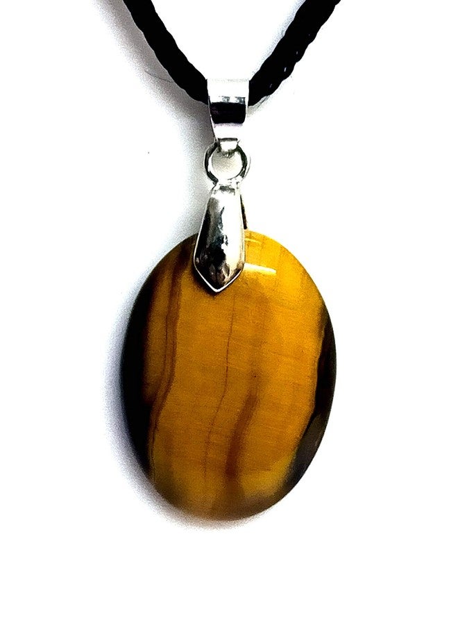 ASTROGHAR Natural Tiger Eye Crystal High Grade Oval Shaped pendant For Men and Women - Image 3