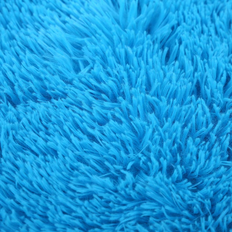 MYRU Plush Super Soft Blanket Bedding Sofa Cover Furry Fuzzy Fur Warm Throw Qulit Cozy Couch Blanket for Winter (51""x63""  Sky Blue) - Image 3