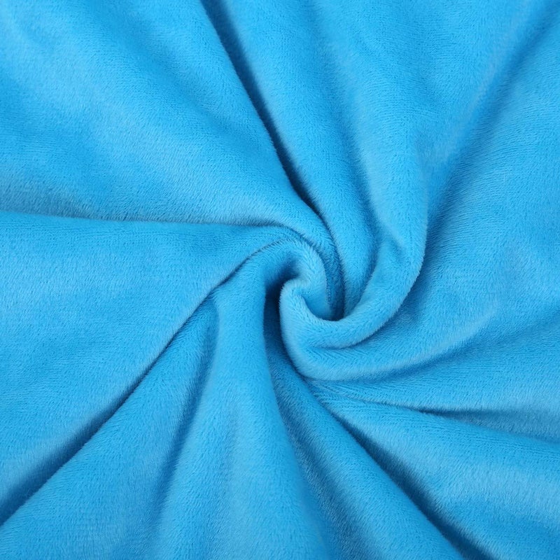 MYRU Plush Super Soft Blanket Bedding Sofa Cover Furry Fuzzy Fur Warm Throw Qulit Cozy Couch Blanket for Winter (51""x63""  Sky Blue) - Image 5