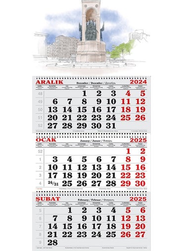 GENC DIJITAL BASKI GENC DIGITAL PRINTING 2025 Sailor Calendar-Taksim Square 