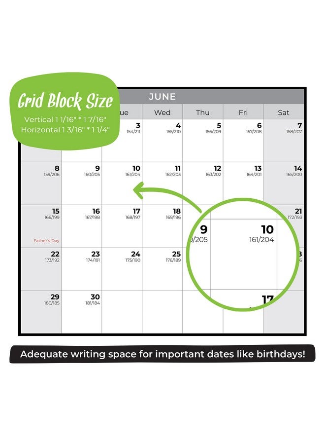 WallDeca Large Dry Erase Calendar For Wall - 2025 Wall Calendar Dry Erase Monthly Yearly Planner - Laminated White Board Calendar Sheet - Horizontal/Vertical Layout - 24" X 36" Dry Erase Wall Calendar  - Image 4