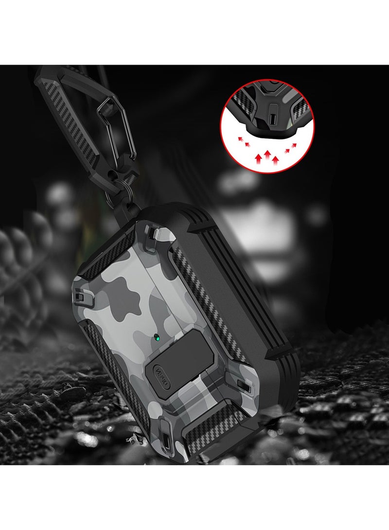 Airpods Pro 2 Case Cover with Keychain Fashionable Camouflage Pattern Cover - Image 3