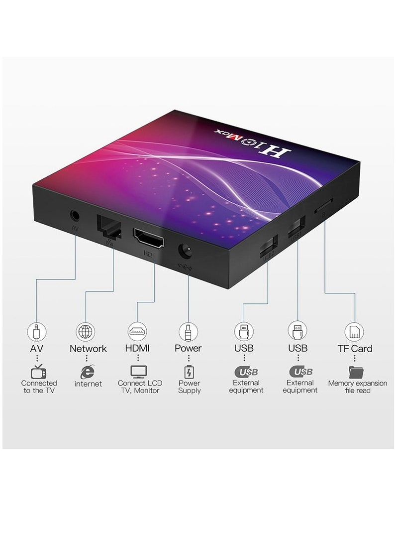H10 Max - Tv Box Android X96Q Allwinner H313 Quad Core 4K Smart Android Tv 2.4G Wifi X96 Q 2G Ram -16G Rom Black - Image 1