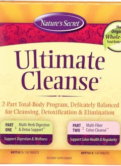 Ultimate Cleanse by Nature's Secret | Cleansing, Detoxification & Elimination, Two 120 Tablet Bottles
