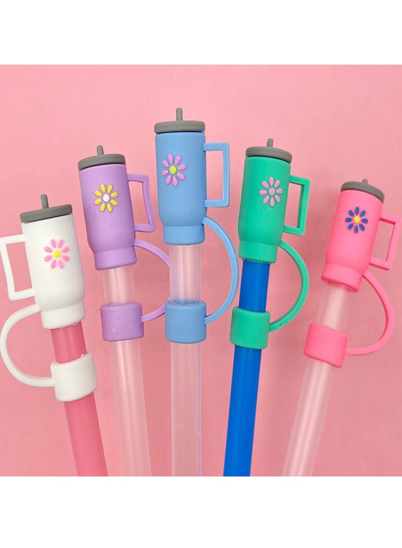 10-Count Silicone Straw Caps Compatible with Stanley Cup, Fits 30&40 Oz Tumblers with Handles, 10mm/0.4in, Dust-Proof & Reusable, Essential Straw Lid Accessory Set  - Image 4
