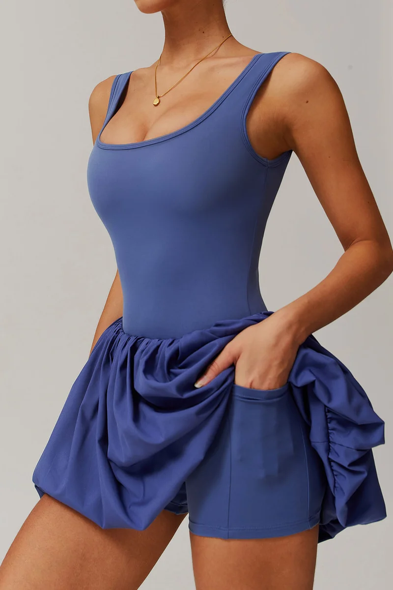 SVL SVL Bubble Belle Dress with Inner Shorts Royal Blue