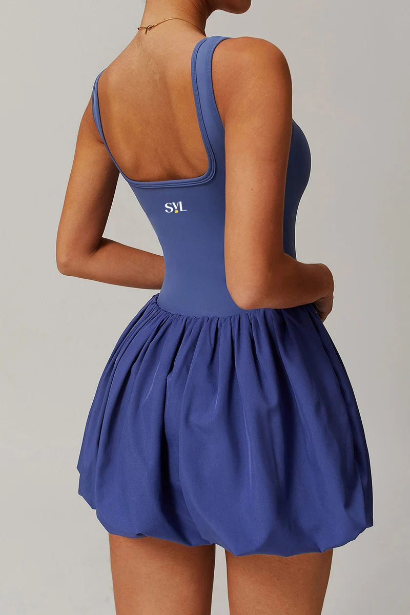 SVL Royal Blue Padel & Tennis Dress with Built-In Bra & Shorts - Blue - SVL for Women | Best Price UAE