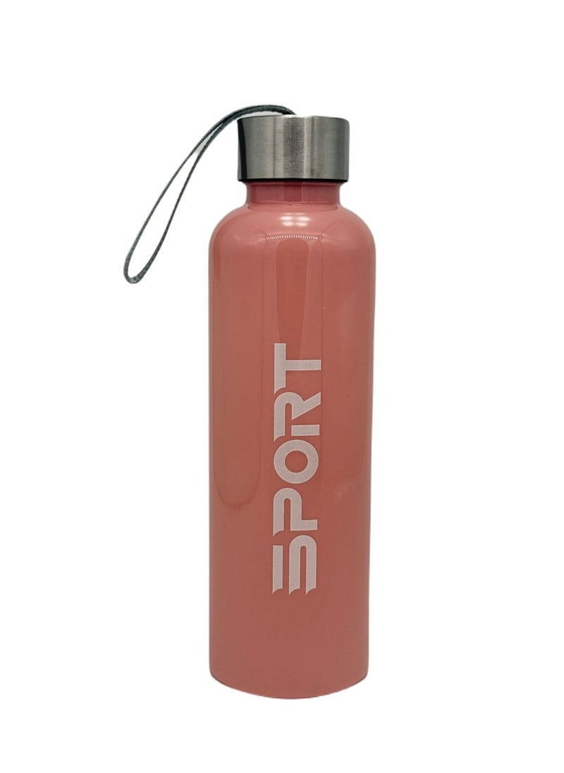 QSHOP BPA Free Plastic Water Bottle with Silver Lid Leakproof 500ml for Travel, Fitness, Outdoor Sports, Home, School, Gym, Yoga, Office  - Image 1