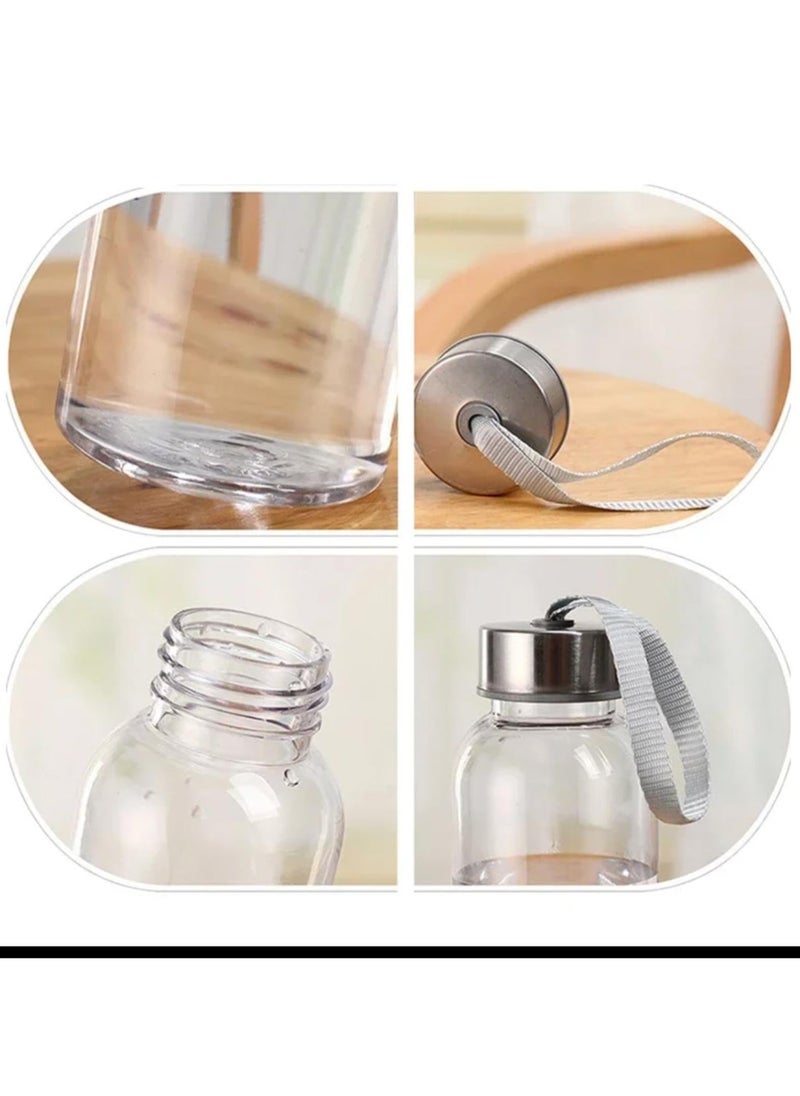 QSHOP BPA Free Plastic Water Bottle with Silver Lid Leakproof 500ml for Travel, Fitness, Outdoor Sports, Home, School, Gym, Yoga, Office  - Image 3