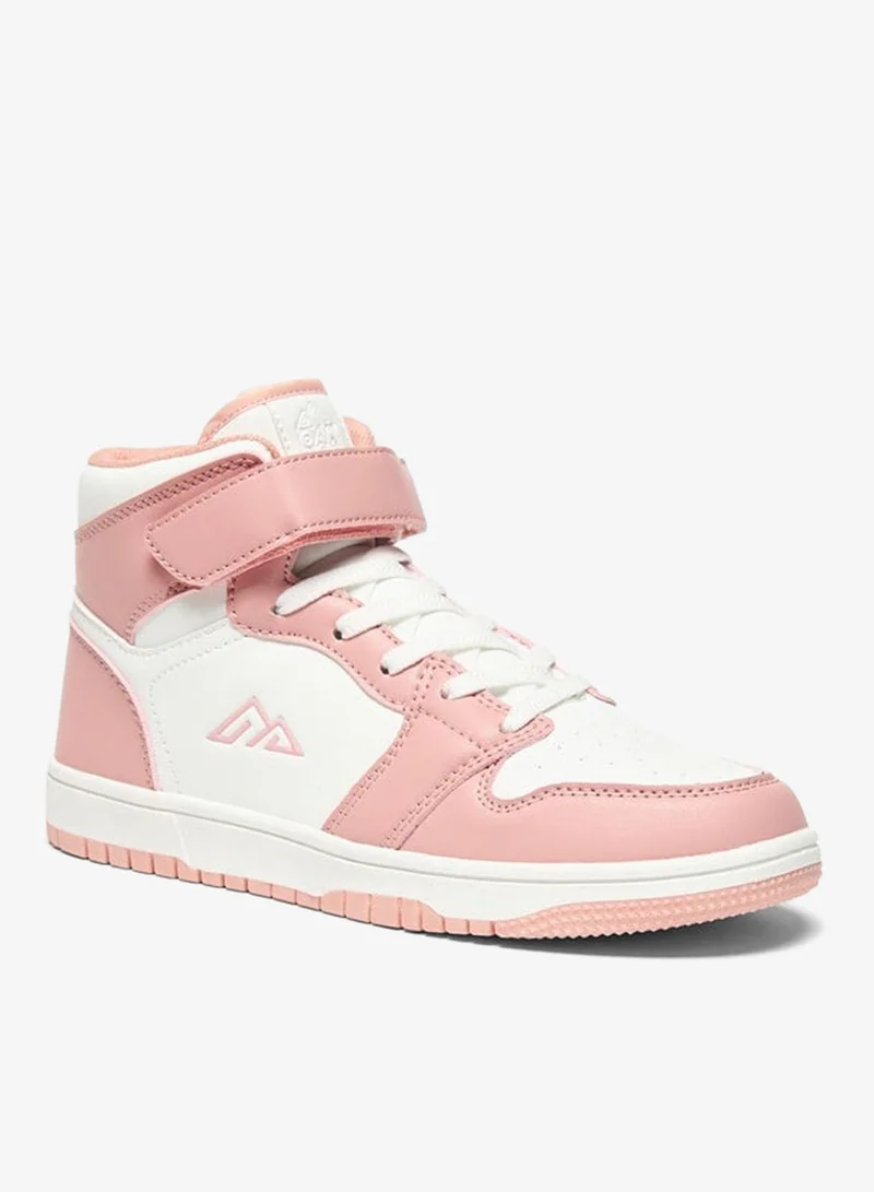 Oaklan by Shoexpress Girls Panelled High-Top Sports Shoes With Hook And Loop Closure