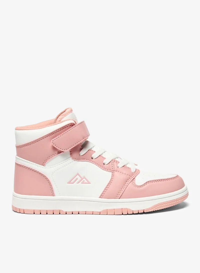 Oaklan by Shoexpress Girls Panelled High-Top Sports Shoes With Hook And Loop Closure