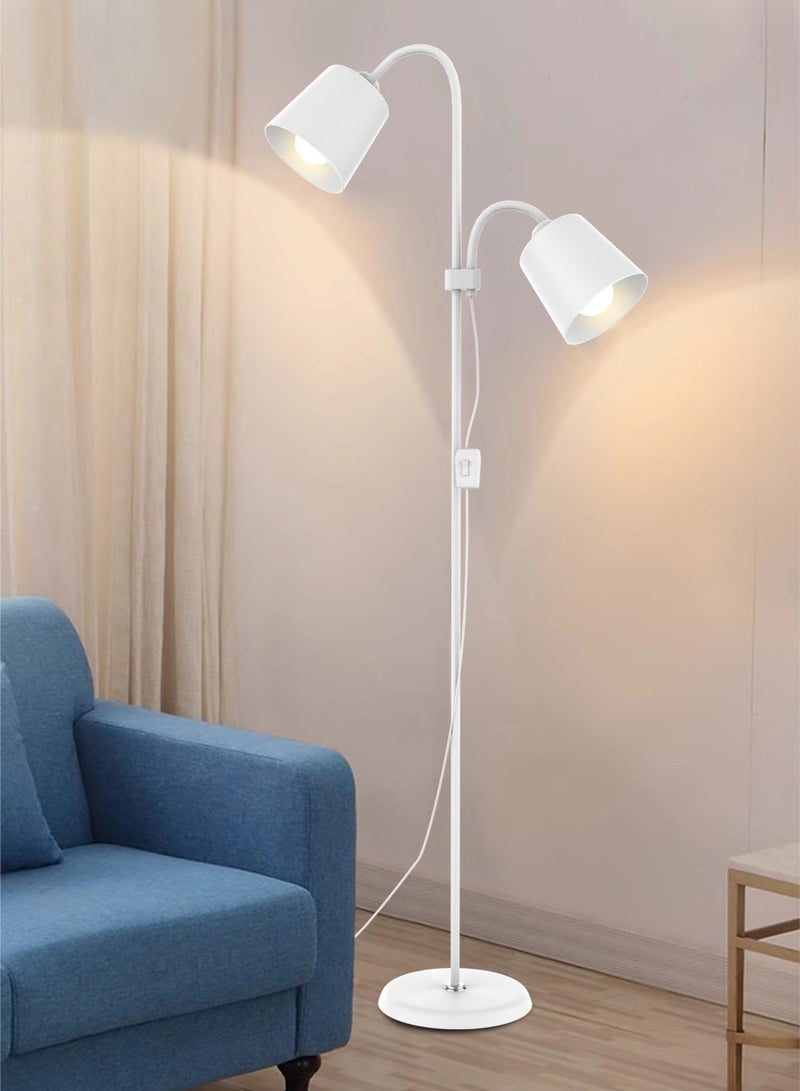 أبيكس مصباح أرضي LED بمصابيح إضاءة مزدوجة، مصباح أرضي عمودي بضوء قراءة قابل للتعديل، مصباح قائم لغرفة المعيشة وغرفة النوم والمكتب، - Image 4