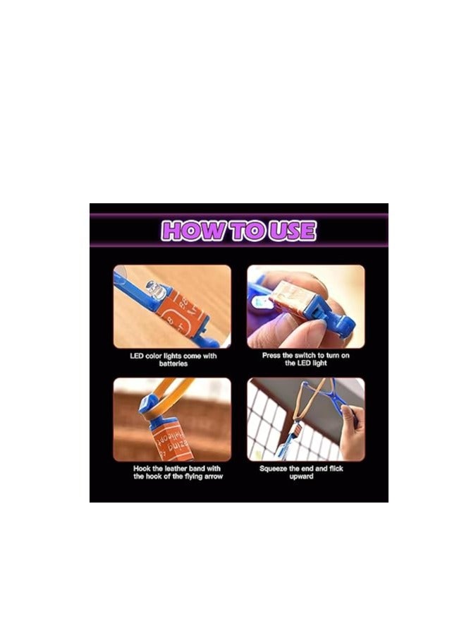 8PCS LED Helicopter Catapult Flying Toys | Party Return Gifts for Kids | Outdoor Camping Party Favors | Fun Slingshot Rocket Helicopter Toy for Boys & Girls - Image 5